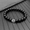 High Beauty Pure Black Bracelet Beaded Lucky Transfer Pixiu Bracelet Simple Style Couple Gift to the Small Market YP1688-5-1