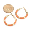 PVD Vacuum Plating 201 Stainless Steel Enamel Hoop Earrings for Women EJEW-B016-33H-5