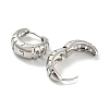 Rack Plating Brass Thick Hoop Earrings for Women EJEW-G363-07P-2