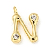 Rack Plating Brass Micro Pave Cubic Zirconia Pendants KK-A200-24G-N-1