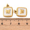 304 Stainless Steel Enamel Pendants STAS-U061-37G-A01-3