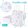 Rectangle with Paw Print Pattern Paper Storage Bags with Handle ABAG-WH0046-39B-2