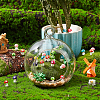 AHADEMAKER 160Pcs 8 Colors Mini Resin Mushroom Figurines DJEW-GA0001-34-5
