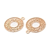 Long-Lasting Plated Brass Filigree Charms KK-K336-15KCG-2