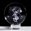 Inner Carving Glass Crystal Ball Diaplay Decoration PW-WGE79FB-03-1