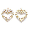 Brass Micro Pave Cubic Zirconia Pendants ZIRC-S067-008-NF-1