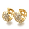 Rack Plating Brass Micro Pave Cubic Zirconia Hoop Earrings EJEW-H016-13G-04-1