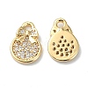 Rack Plating Brass Clear Cubic Zirconia Charms KK-B072-12G-1