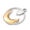 Moon 304 Stainless Steel Pendant Cabochon Setting STAS-P454-10A-2