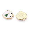 Christmas Theme Rack Plating Alloy Enamel Charms PALLOY-O109-29LG-2