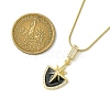 304 Stainless Steel & Rhinestone & Enamel Pendant Necklaces for Women NJEW-G157-03G-6