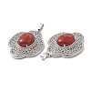 Natural Red Jasper Pendants G-P492-01P-11-3