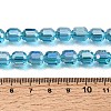 Electroplate Transparent Column Glass Beads Strands EGLA-A043-02-AB11-4
