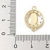 Rack Plating Brass Micro Pave Clear Cubic Zirconia Religion Virgin Mary Connector Charms KK-L224-094G-02-3