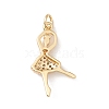 Brass Micro Pave Cubic Zirconia Pendants KK-G415-22G-2