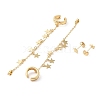 Rack Plating Brass Cuff Earrings for Women EJEW-G394-07C-G-2