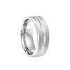 Grooved Titanium Steel Finger Rings for Men WG2ADDA-14-2