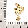 Rack Plating Brass Micro Pave Cubic Zirconia Pendants KK-U035-06G-3