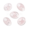 Natural Rose Quartz Connector Charms G-P467-01B-1