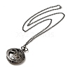 Alloy Glass Pendant Pocket Necklace WACH-S002-13B-2