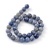 Dyed & Heated Natural Blue Aventurine Round Bead Strands X-G-M248-8mm-01-3