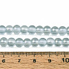 Frosted Transparent Glass Bead Strands GLAA-P065-6mm-10-4