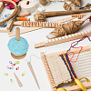  1 Set Wooden Big Eye Knitting Needles DIY-NB0009-58-6