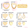 SUNNYCLUE 50Pcs 5 Style 201 Stainless Steel Heart Charms STAS-SC0003-99-2