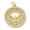 Rack Plating Brass Cubic Zirconia Pendants KK-K392-07G-1