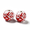 Halloween Theme Printed Natural Wooden Beads WOOD-L020-C01-2