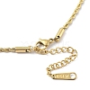 Ion Plating(IP) 304 Stainless Steel Rope Chain Necklace for Men Women NJEW-M200-04G-3
