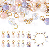 25Pcs Electroplate Glass Charms PALLOY-TAC0314-1
