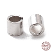 Anti-Tarnish Rhodium Plated 925 Sterling Silver Spacer Tube Beads STER-Z006-01B-P-1