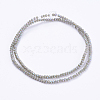 Electroplate Glass Beads Strands GLAA-F078-FR10-2