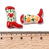 Boot Baking Paint Glass Enamel  Beads LAMP-C020-02-01-3