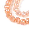 Anti-Tarnish Electroplate Glass Beads Strands GLAA-N064-6mm-05-3