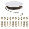 DIY 3m Brass Cable Chain Jewelry Making Kit DIY-YW0005-75AB-1