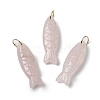 Natural Rose Quartz Carved Pendants G-G314-01G-04-1