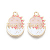 Alloy Enamel Pendants X-ENAM-T009-58B-RS-1