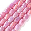 Ombre Effect Dyed Glass Beads Strands GLAA-I059-01E-1