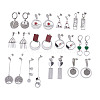 Mixed Style 304 Stainless Steel Dangle Earrings EJEW-I254-02P-1