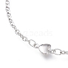 Tarnish Resistant 304 Stainless Steel Cable Chain Anklets AJEW-M026-13P-2