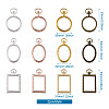 Alloy Open Back Bezel Big Pendants PALLOY-TA0002-09-6