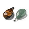 Teardrop Gemstone Pendants G-P563-01P-3