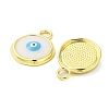 Rack Plating Brass Enamel Pendants KK-A205-07G-3