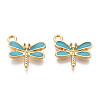 Light Gold Plated Alloy Charms X-ENAM-T009-02B-2