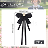 2Pcs Polyester Bowknot Pins JEWB-CN0001-11-2