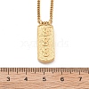 304 Stainless Steel Rectangle Number Pendant Necklaces NJEW-D300-01G-08-5