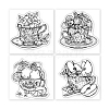 4Pcs 4 Styles PVC Stamp DIY-WH0487-0103-8