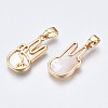 Brass with Natural Sea Shell Pendants KK-Q277-022-NF-3